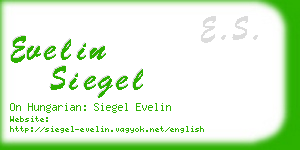 evelin siegel business card